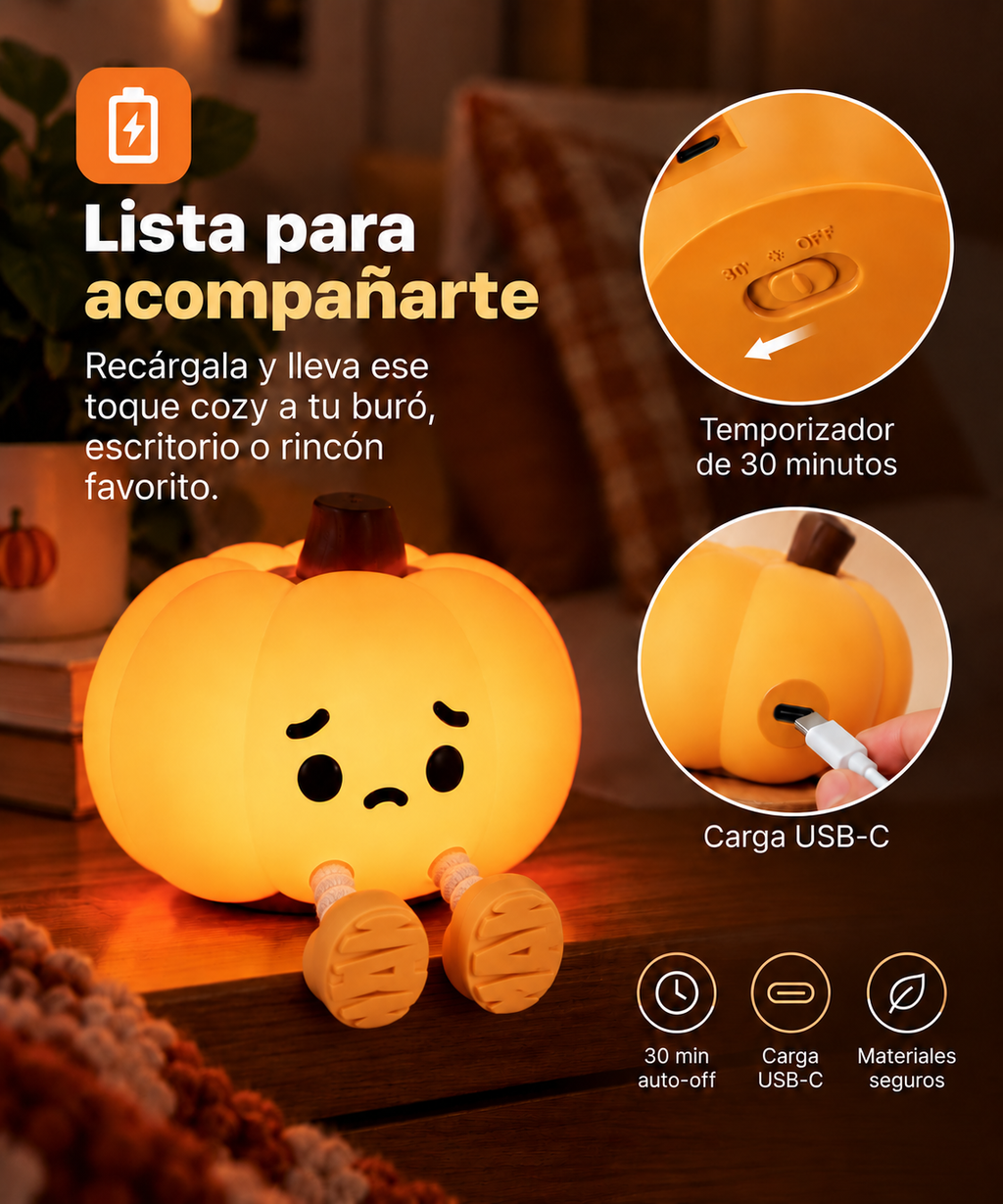Pumpkie — Lámpara Calabaza Cozy